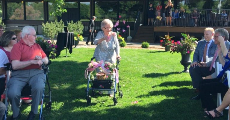 Flower Girl, 92, Steals the Spotlight at Granddaughter’s Wedding with Decorated Walker