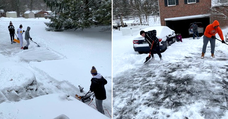 High school football coach cancels practice, sends players to shovel snow for elderly neighbors instead