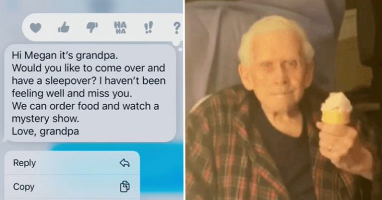 92-Year-Old Grandpa Sends Tear-Jerking Text, Invites Granddaughter to Sleepover