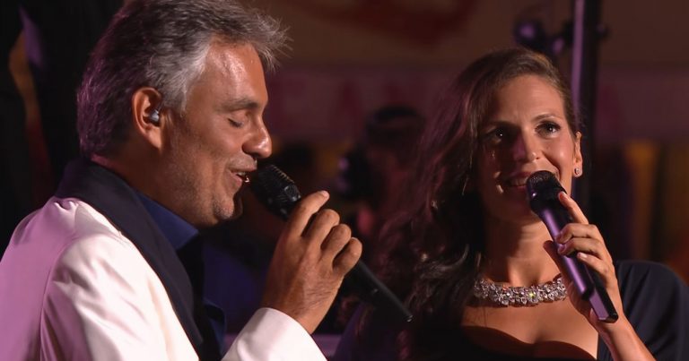 Andrea Bocelli Sings with Lovely Wife Beautiful Duet So Heavenly Moves Audience to Tears