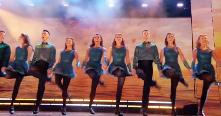 Irish Dancers Steal The Show with Spectacular Drumming and Riverdance Routine