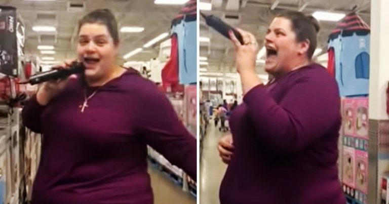 Mom Stuns Sam’s Club Shoppers with Her Amazing Karaoke Voice