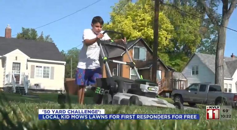 Little Rock 11-year-old Embarks on ’50 Yard Challenge’ to Mow Emergency Workers’ Lawns for Free