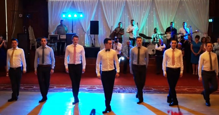 Groom And Friends Surprise Guests at Wedding with Traditional Irish Dance Performance. Totally Amazing!
