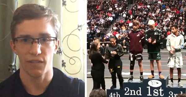 High School Wrestler Forfeits State Tournament immediately When He Sees Who Opponent Is