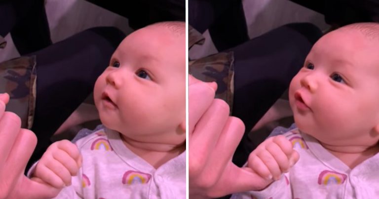 Baby Girl Has Adorable Reaction to Parents’ Singing ‘I Want to Hold Your Hand’