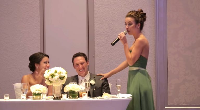 Brides Sister Delivers Hilarious Maid of Honor Speech during Wedding