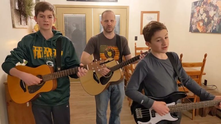 2 Boys and Dad Perform ‘Are You Washed in the Blood of the Lamb?’